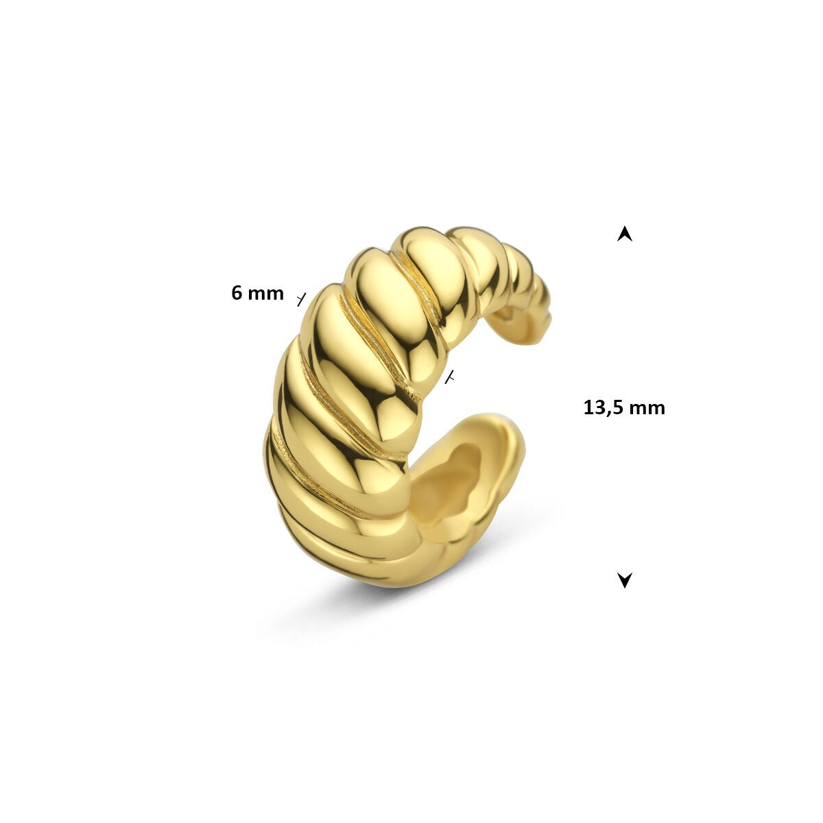 Vergoldete Silber-Ohrklemme – moderne Eleganz ohne Piercing