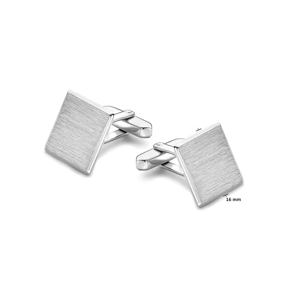 Silbermanschettenknöpfe – rhodiniertes 925er Silber mit polierter/matter Oberfläche