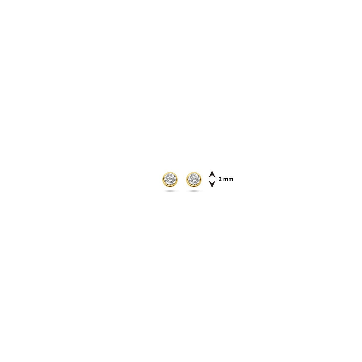 9K Gelbgold Ohrstecker mit Zirkonia