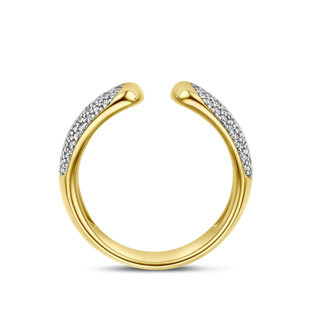14k geelgouden ring met diamant