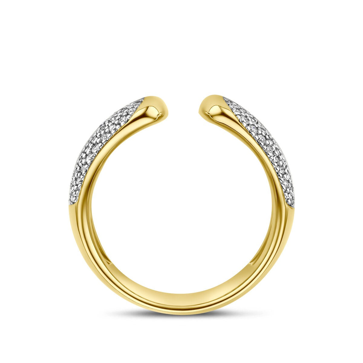 14 Karat Gelbgoldring mit Diamant