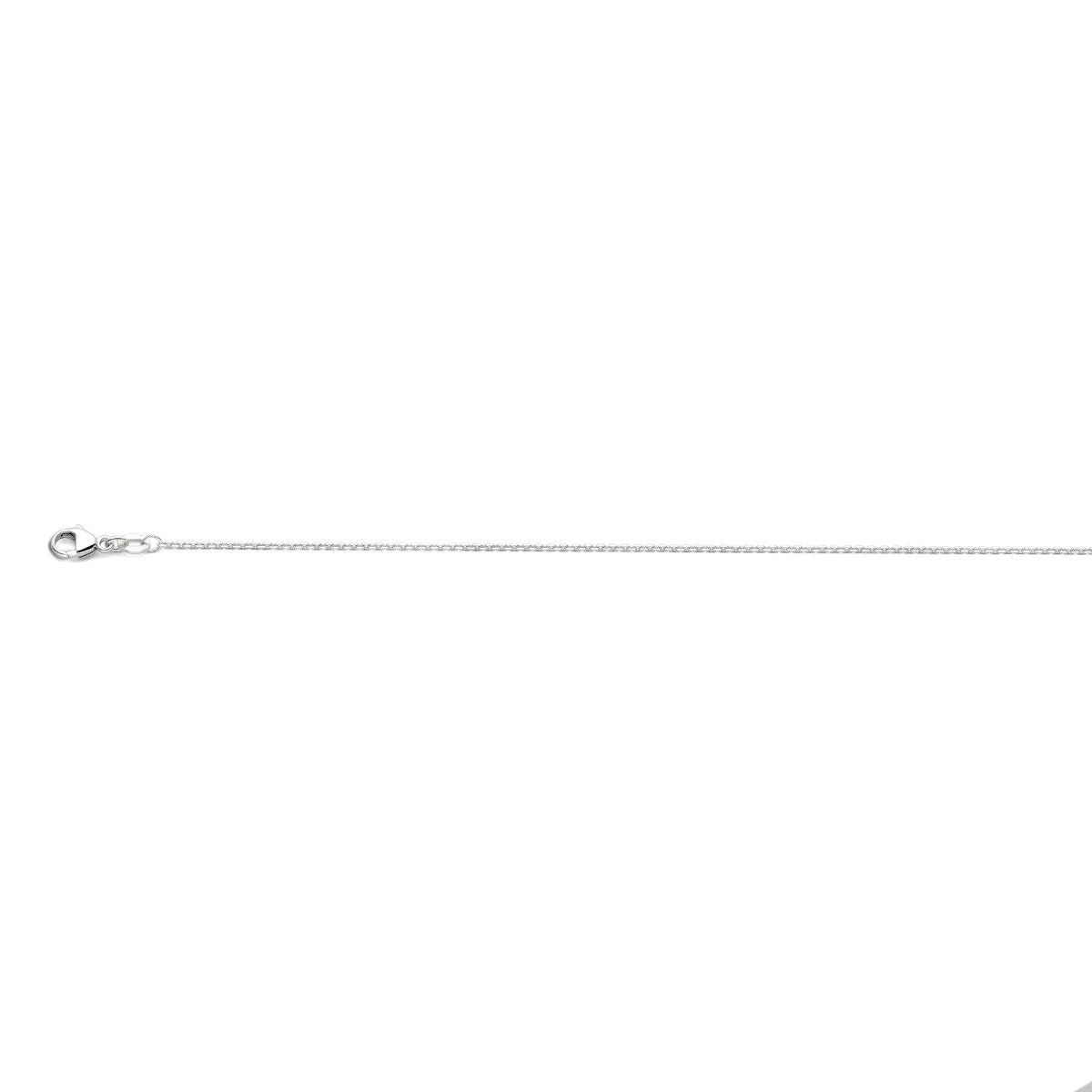 18 Karat Weißgold Halskette für Damen – Ankerkette 45 cm