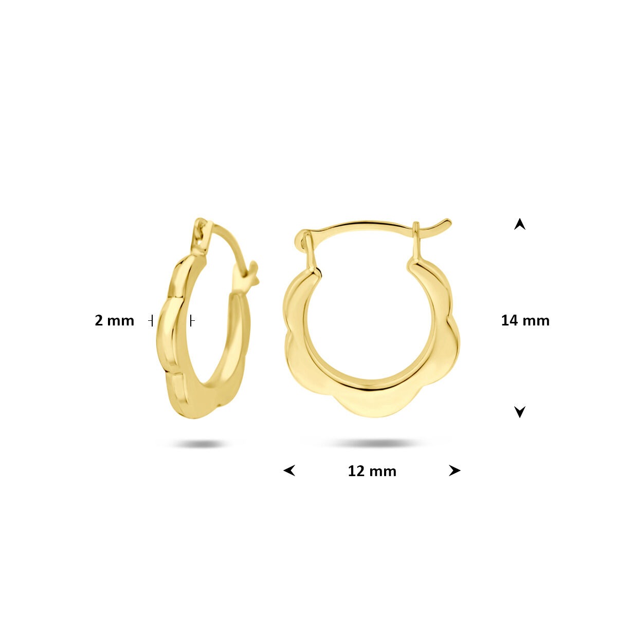 9k Gelbgold Ohrringe