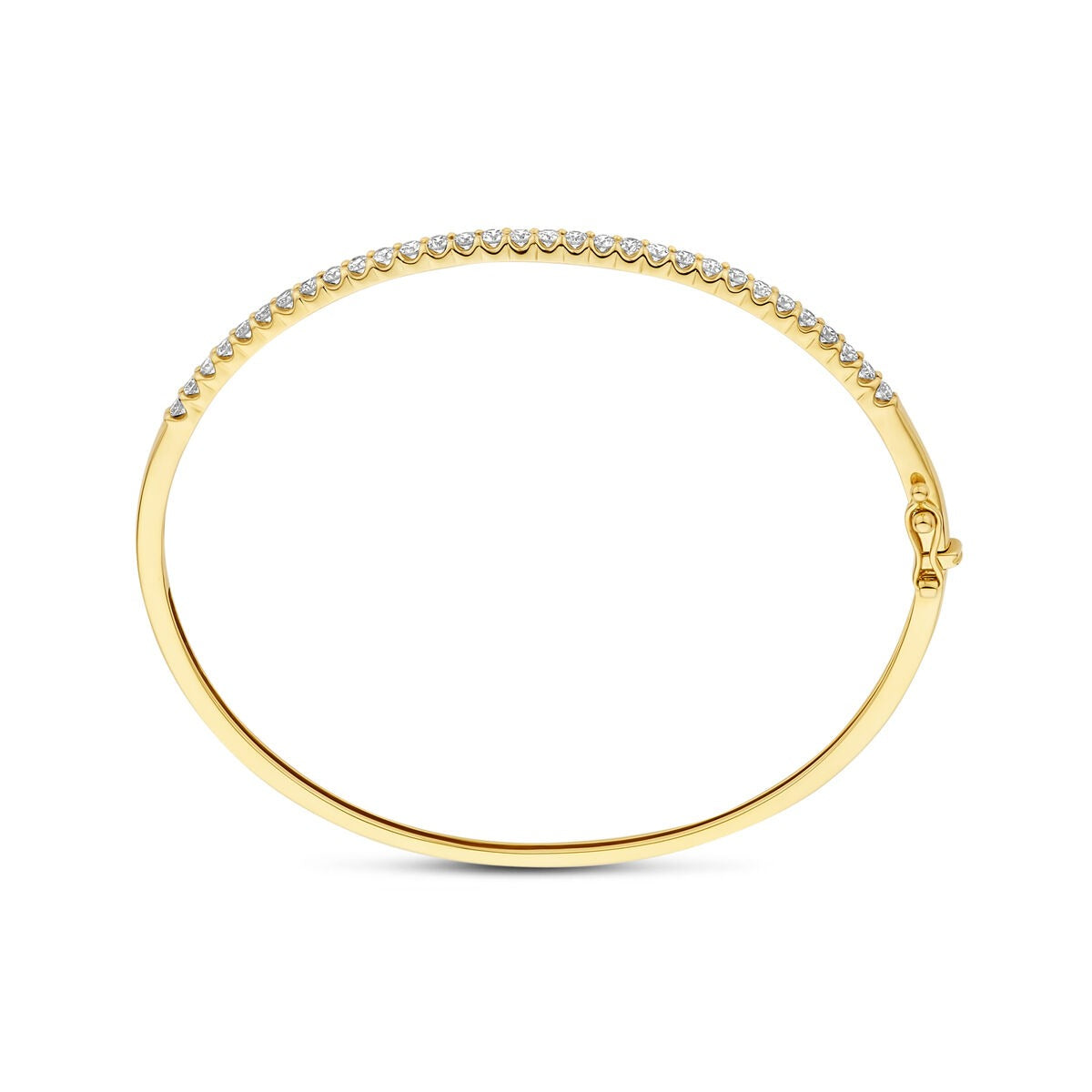 14k Gelbgold Armreif mit im Labor gezüchtetem Diamant 1.00ct