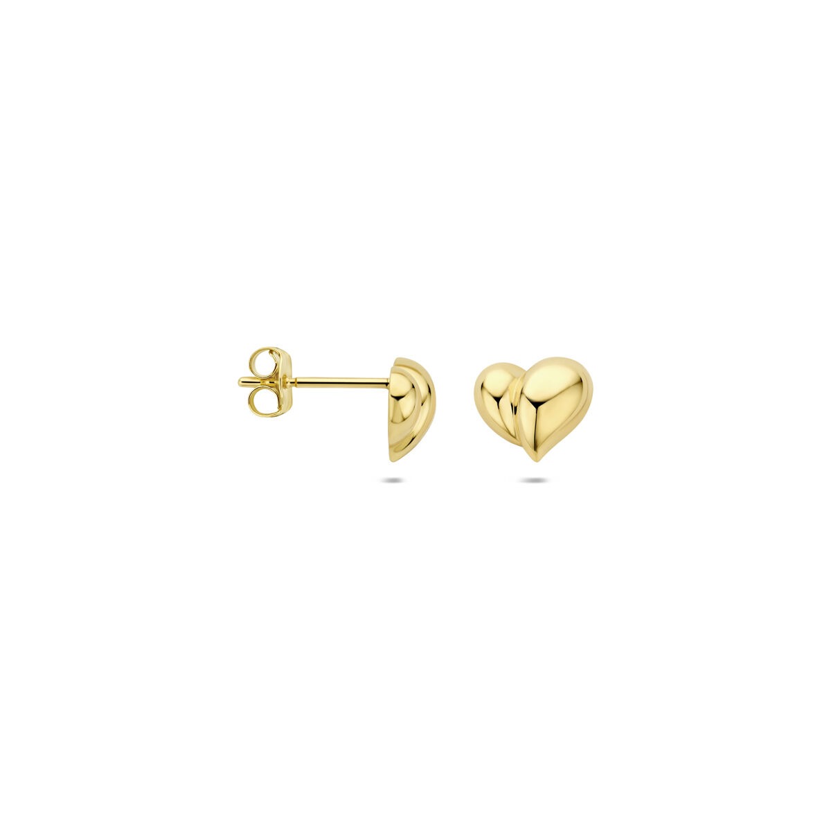 14k Gelbgold Herzohrstecker