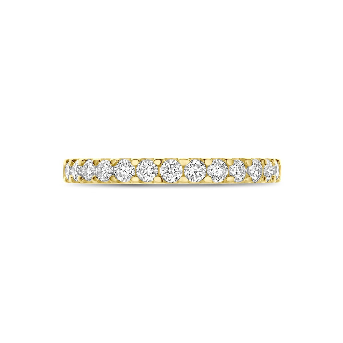 14K Gelbgoldring mit 0,50 ct im Labor gezüchtetem Diamanten