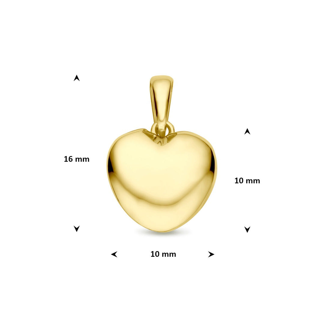 9k Geelgouden hanger hartje