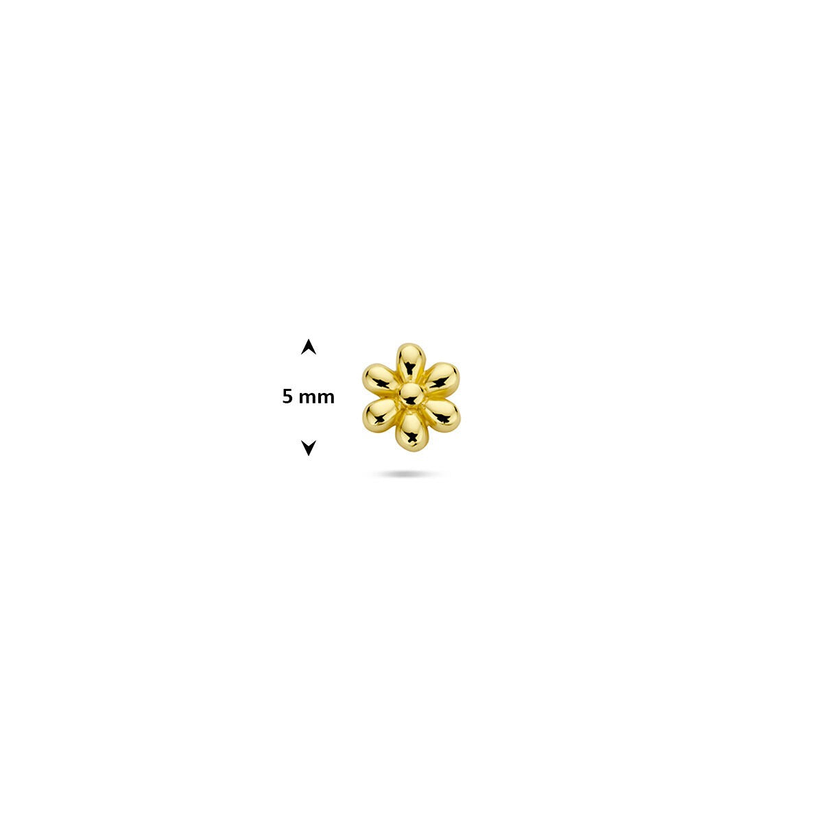 Vergoldetes Flatback-Piercing Blüte – 925er Silber