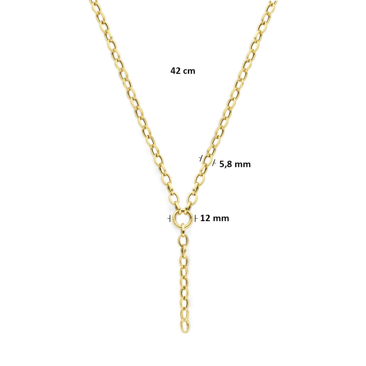 14K Gelbgold Y-Kette