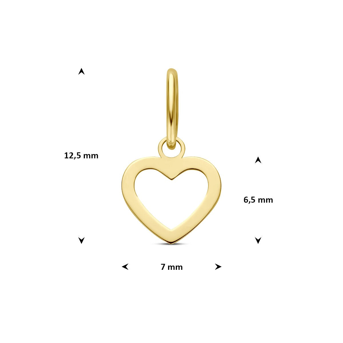 14k Gelbgold Herz-Anhänger