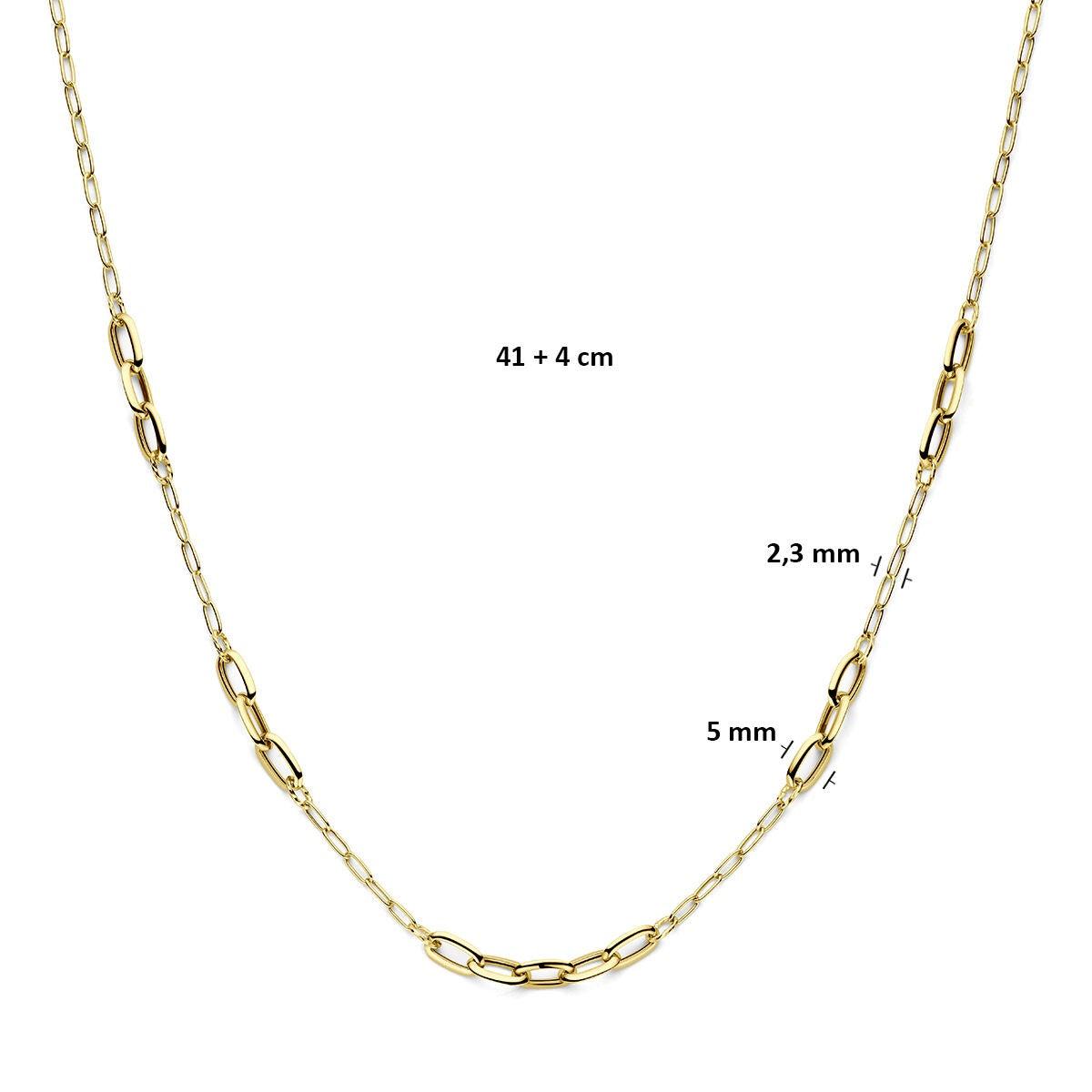 14k Geelgouden dames collier
