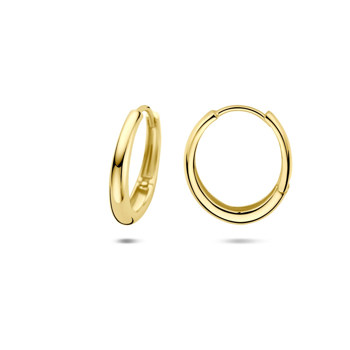 Goldene Klappcreolen – 14 Karat Gelbgold