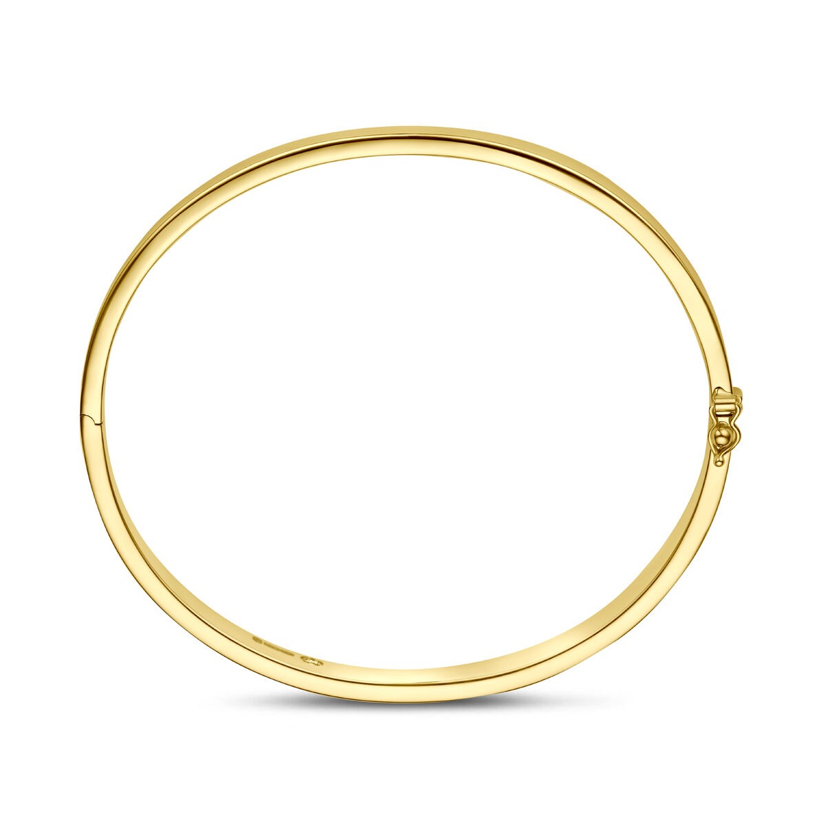 14K Gelbgold Silgold Armreif 6 mm Damen