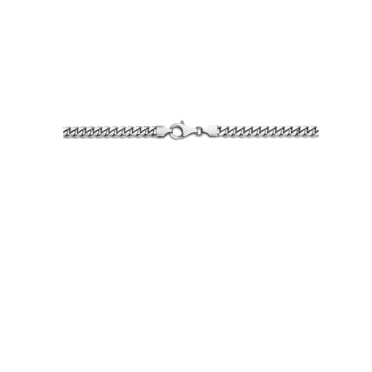 Silberne Herrenkette oxidiert – geschliffene Gourmette 5mm