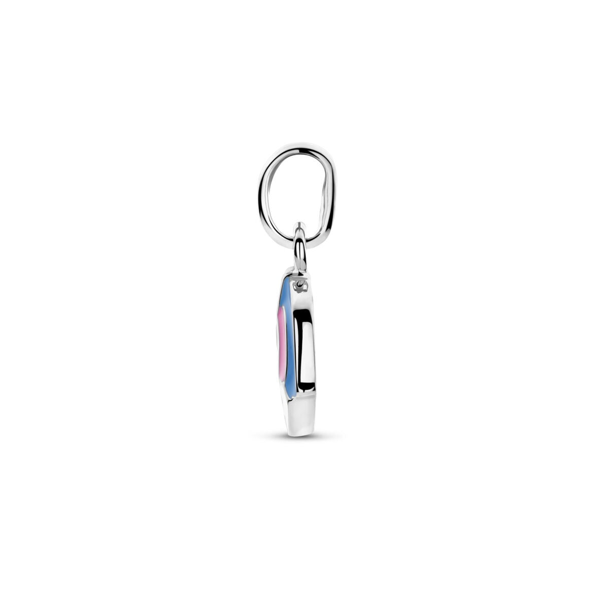 Silberner Kinderanhänger Einhorn – Emaille 10 x 8 mm