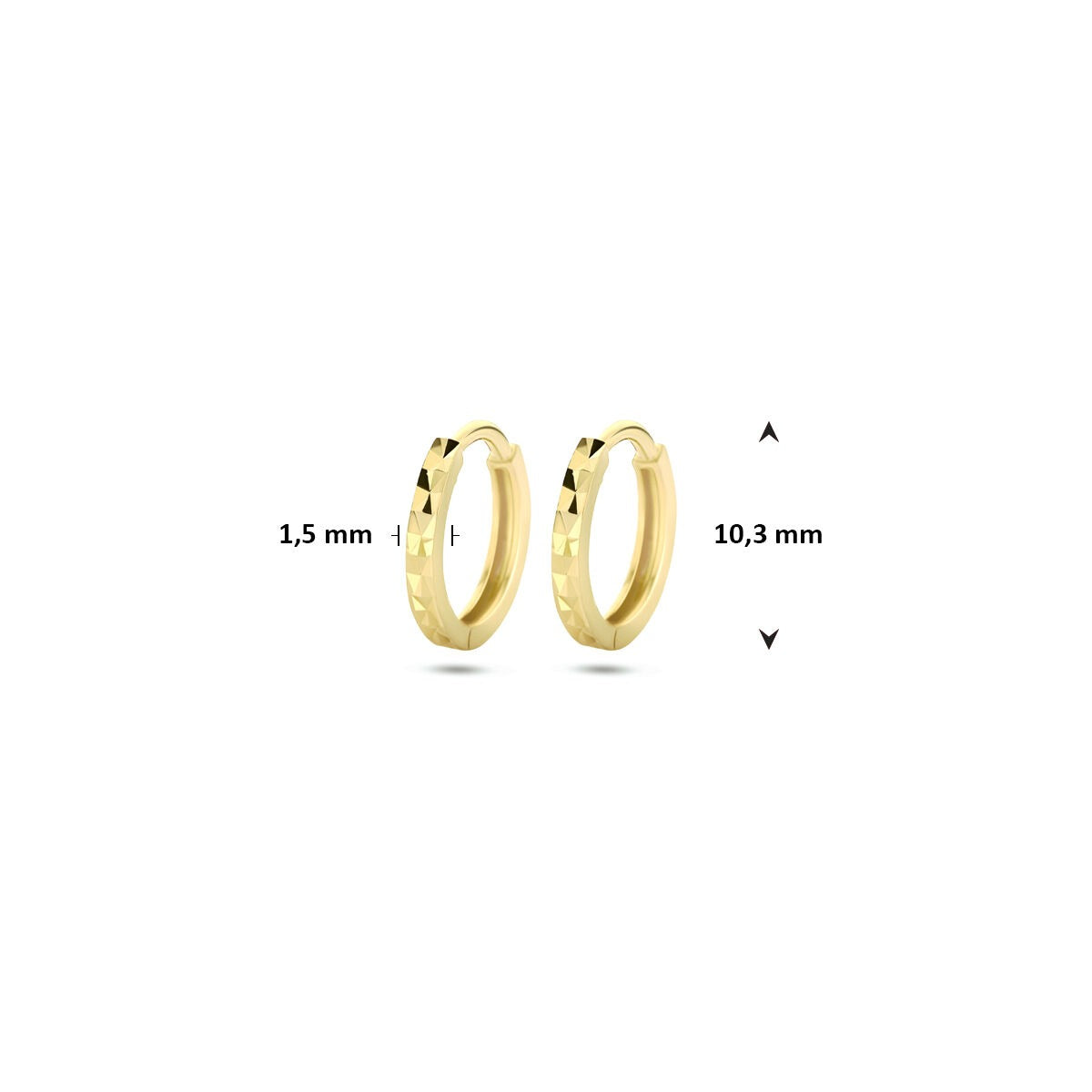 9k Gelbgold Klappcreolen 10,3 mm