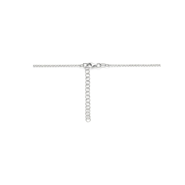 Damenhalskette Silber Tropfenanhänger – rhodiniertes Collier 40–45 cm