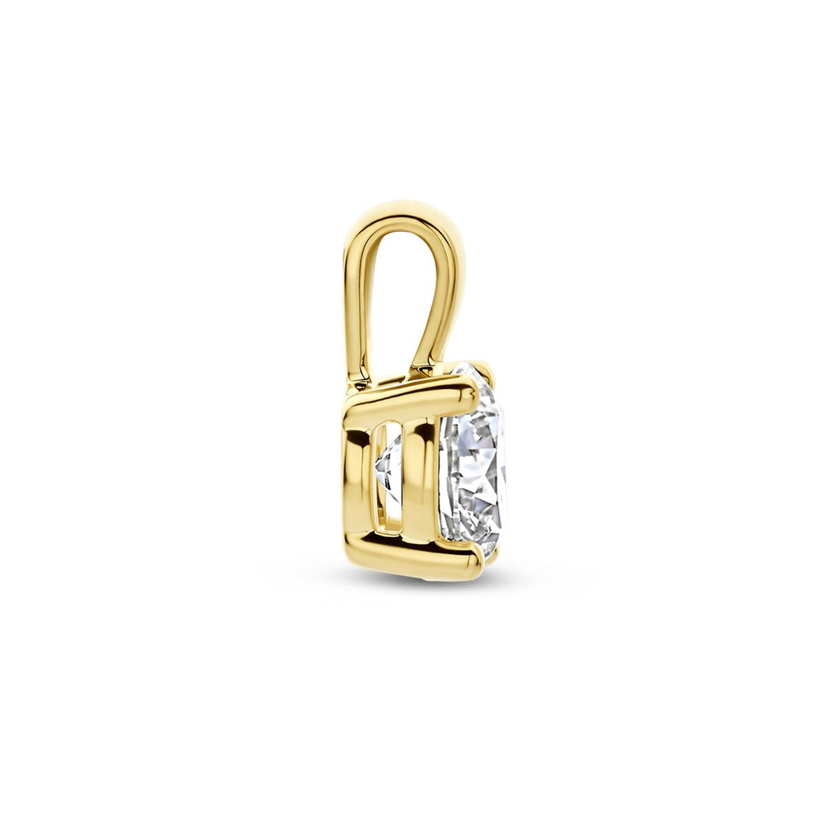 14k Gelbgold-Anhänger mit im Labor gezüchtetem Diamanten – 1,00 ct im Brillantschliff