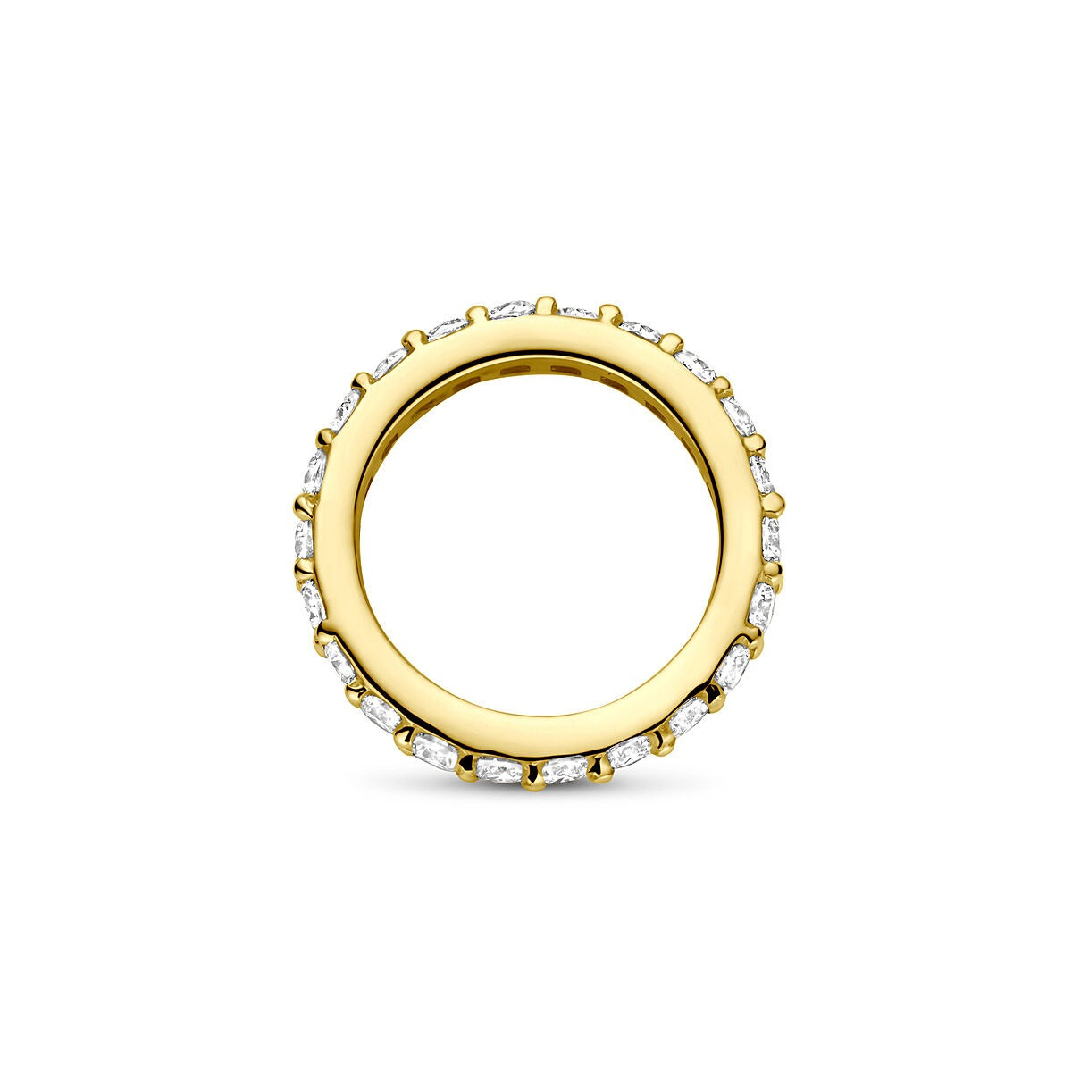 Hänger aus 14k Gelbgold mit 0,21 ct lab-grown Diamanten und einem Durchmesser von 10,5 mm