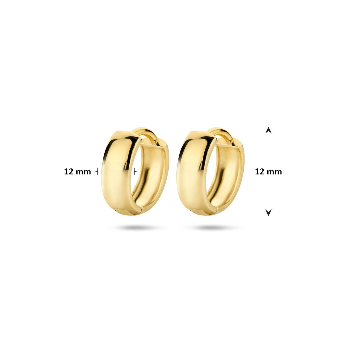 9k Gelbgold Klappcreolen 12 x 3.2 mm