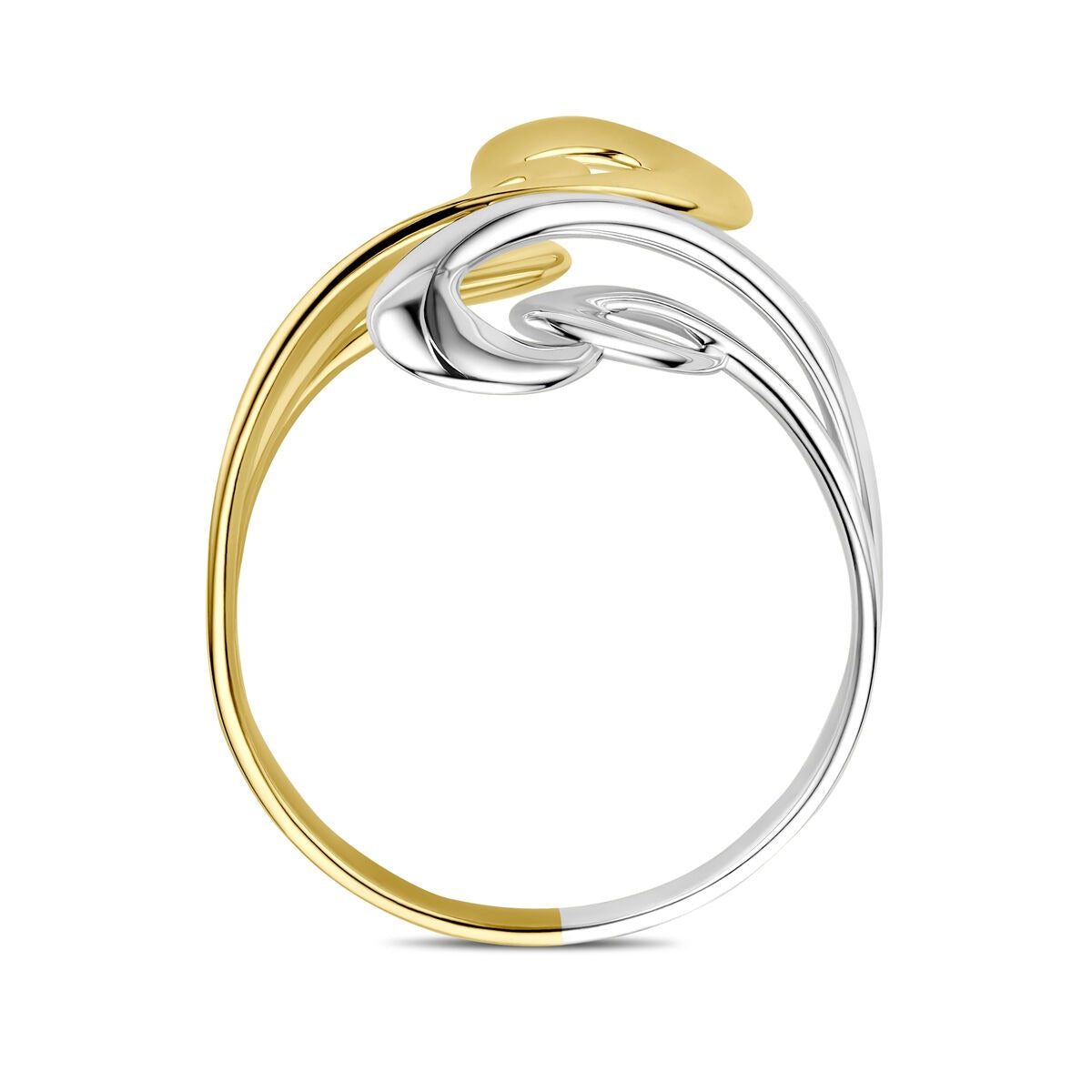 14 Karat Bicolor Gold Damenring