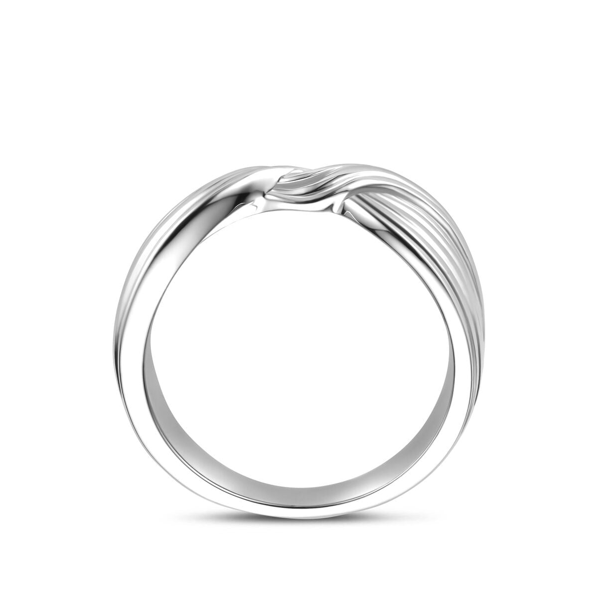 Damenring aus Silber – rhodiniertes 925er Silber