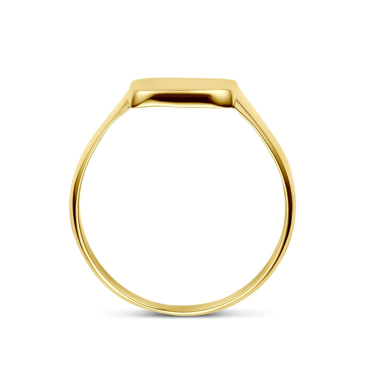 Damen-Gravurring aus 14k Gelbgold – 9 x 9.5 mm