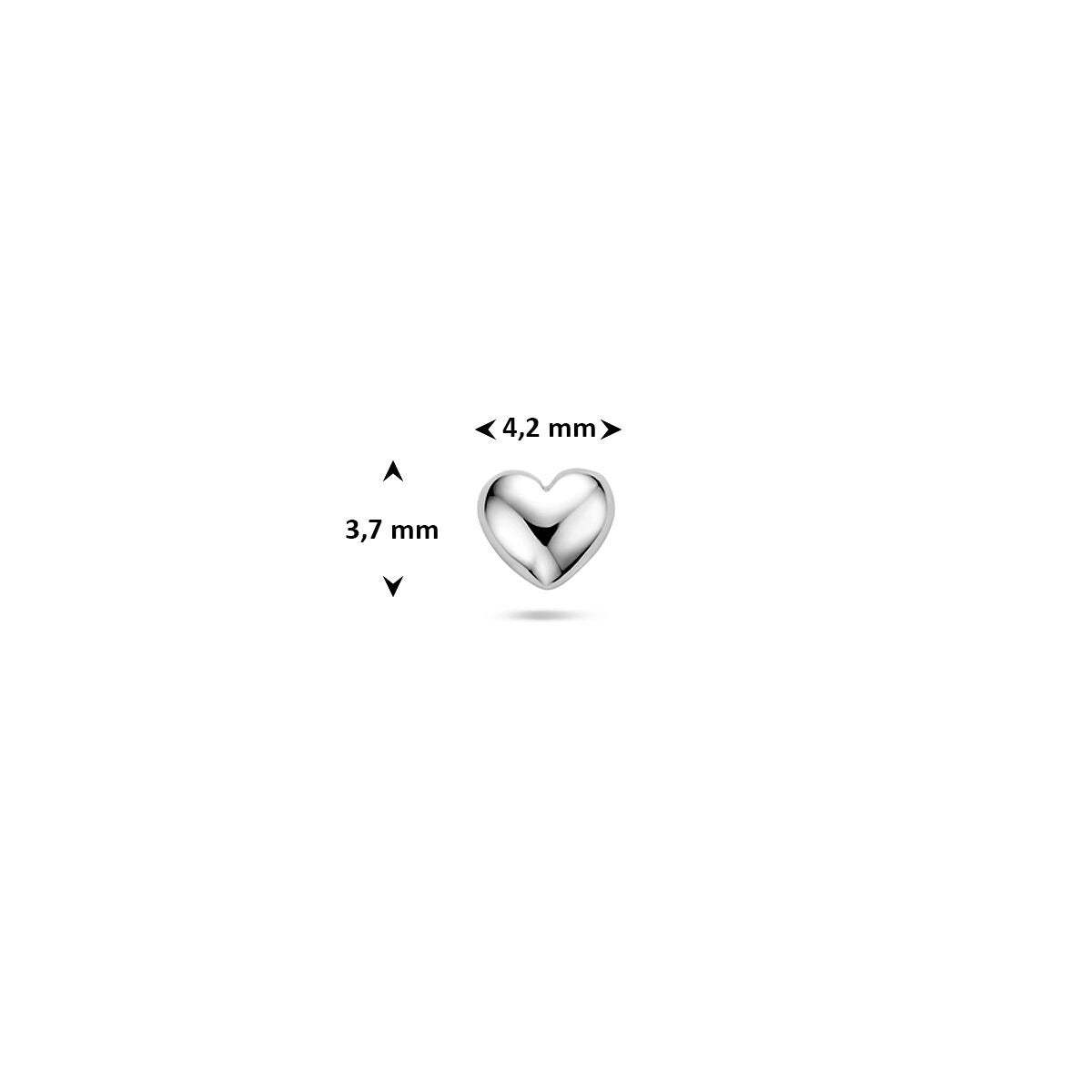 Silbernes Flat Back Piercing Schleifchen – rhodiniertes 925er Silber