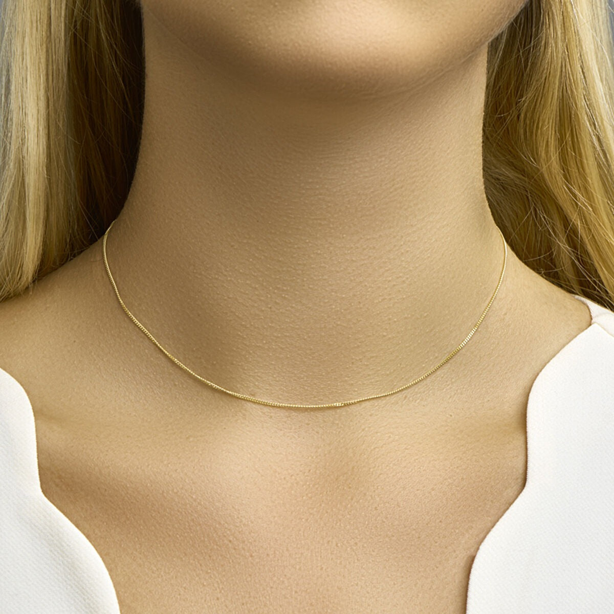 18 Karat Gelbgoldkette mit Gourmet-Gliedern
