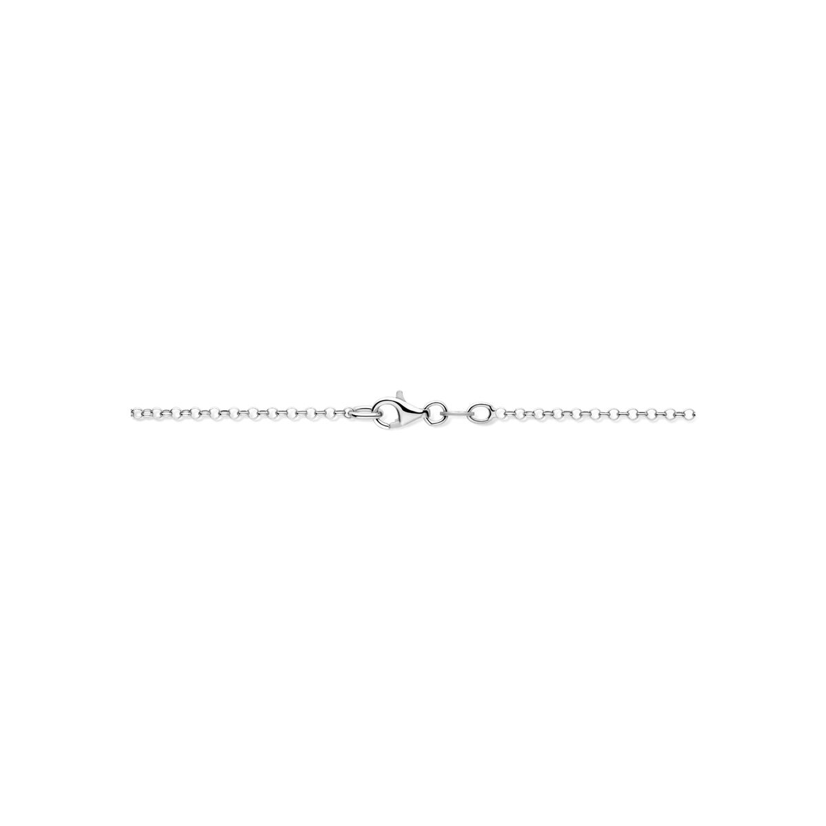 Rhodiniertes 925er Silbercollier mit doppelten Herzchen