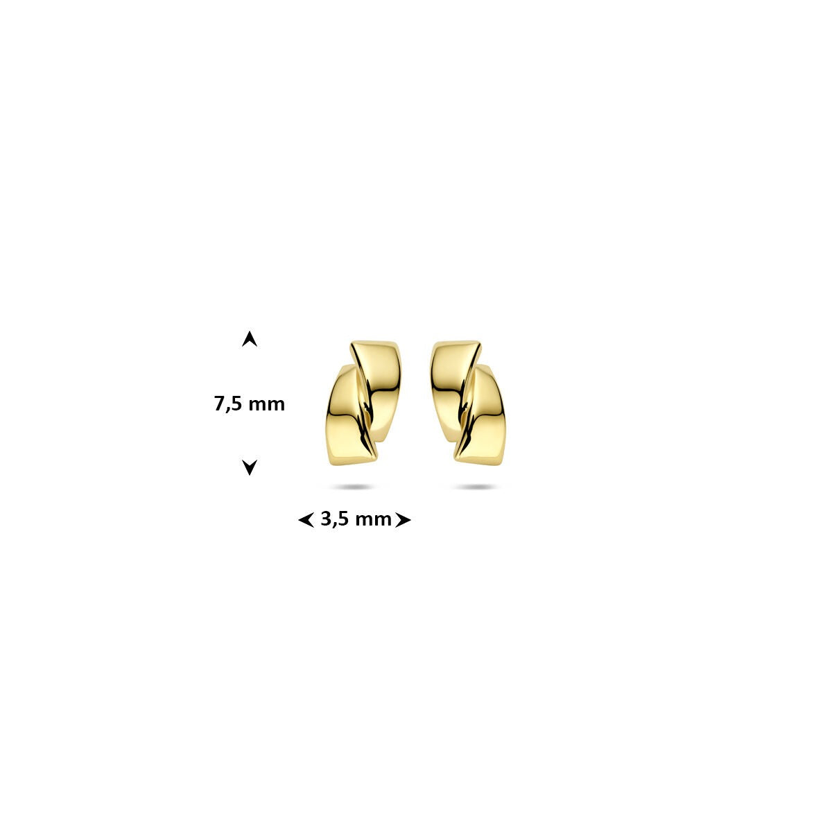 14 Karat Gelbgold Ohrstecker – schlicht und stilvoll