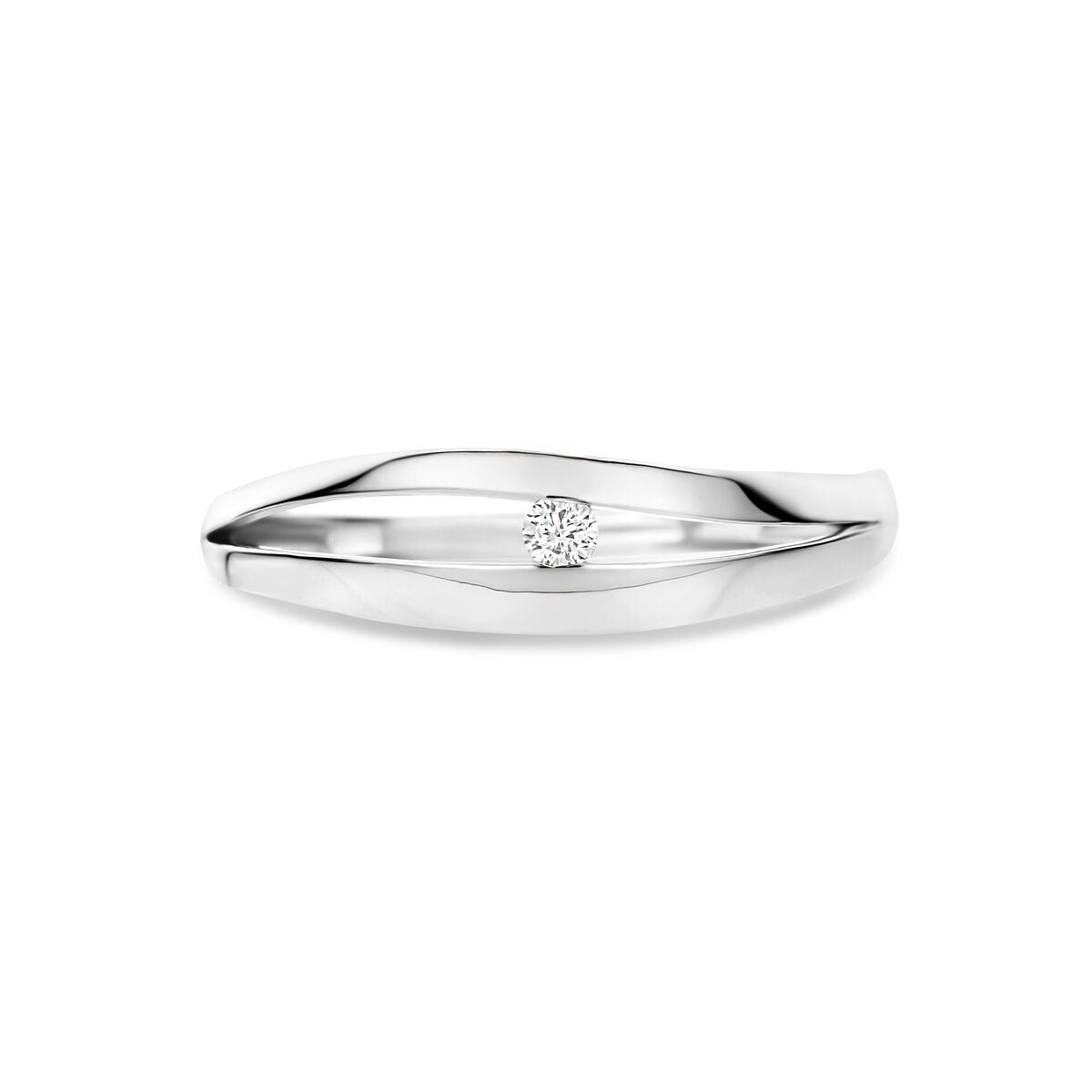 Damenring aus Silber mit im Labor gewachsenem Diamanten – 6 mm breit