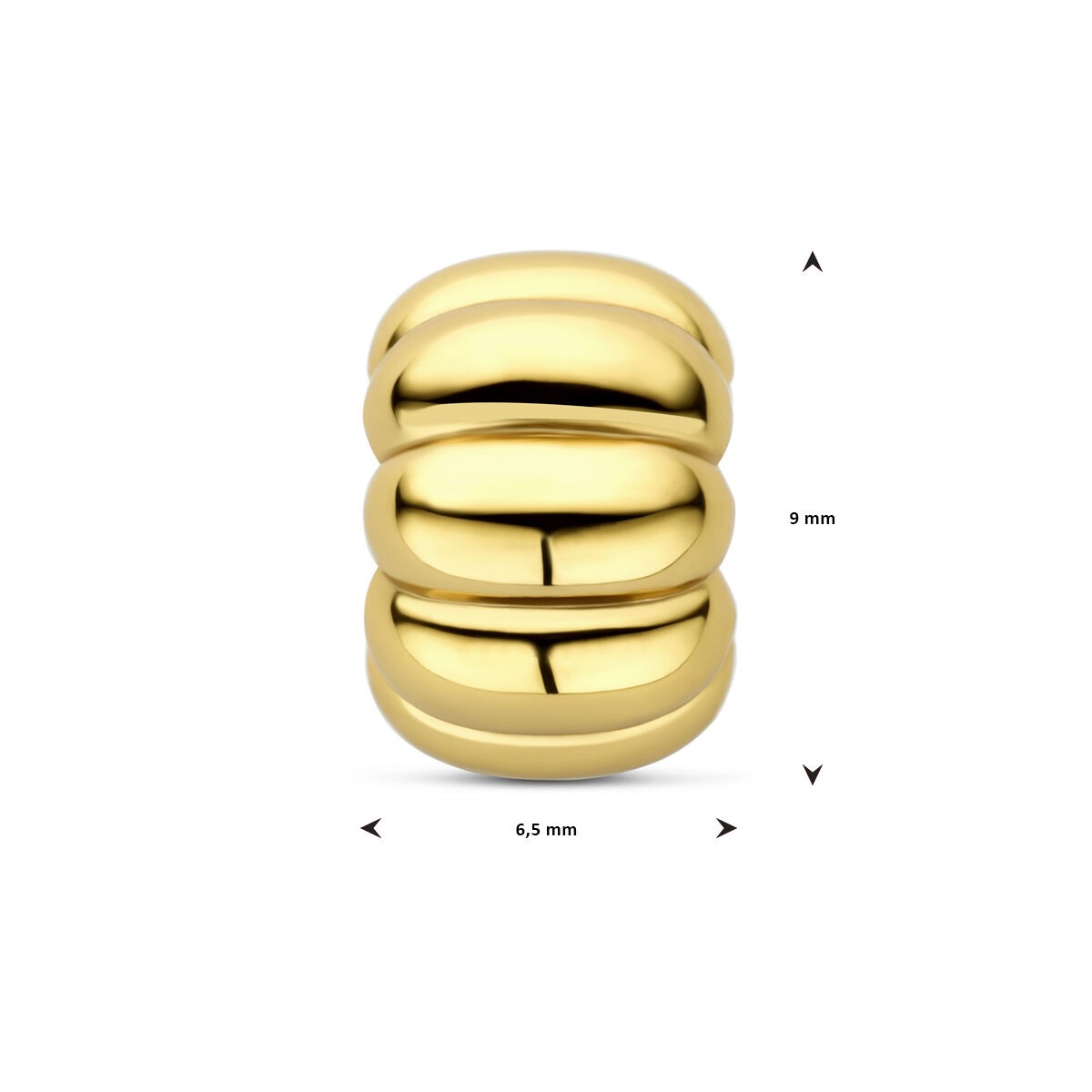 Gelbgold auf 925 Silber Rondell