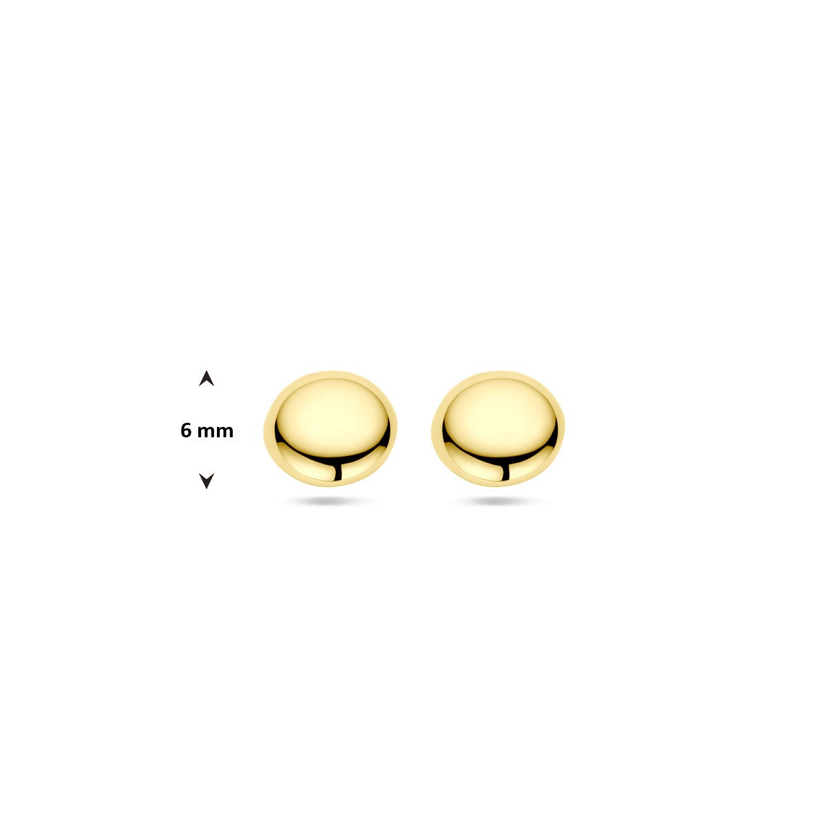 9 Karat Gold Halbkügelchen Ohrstecker