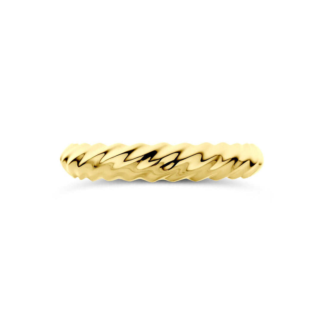 14k Geelgouden gedraaide ring
