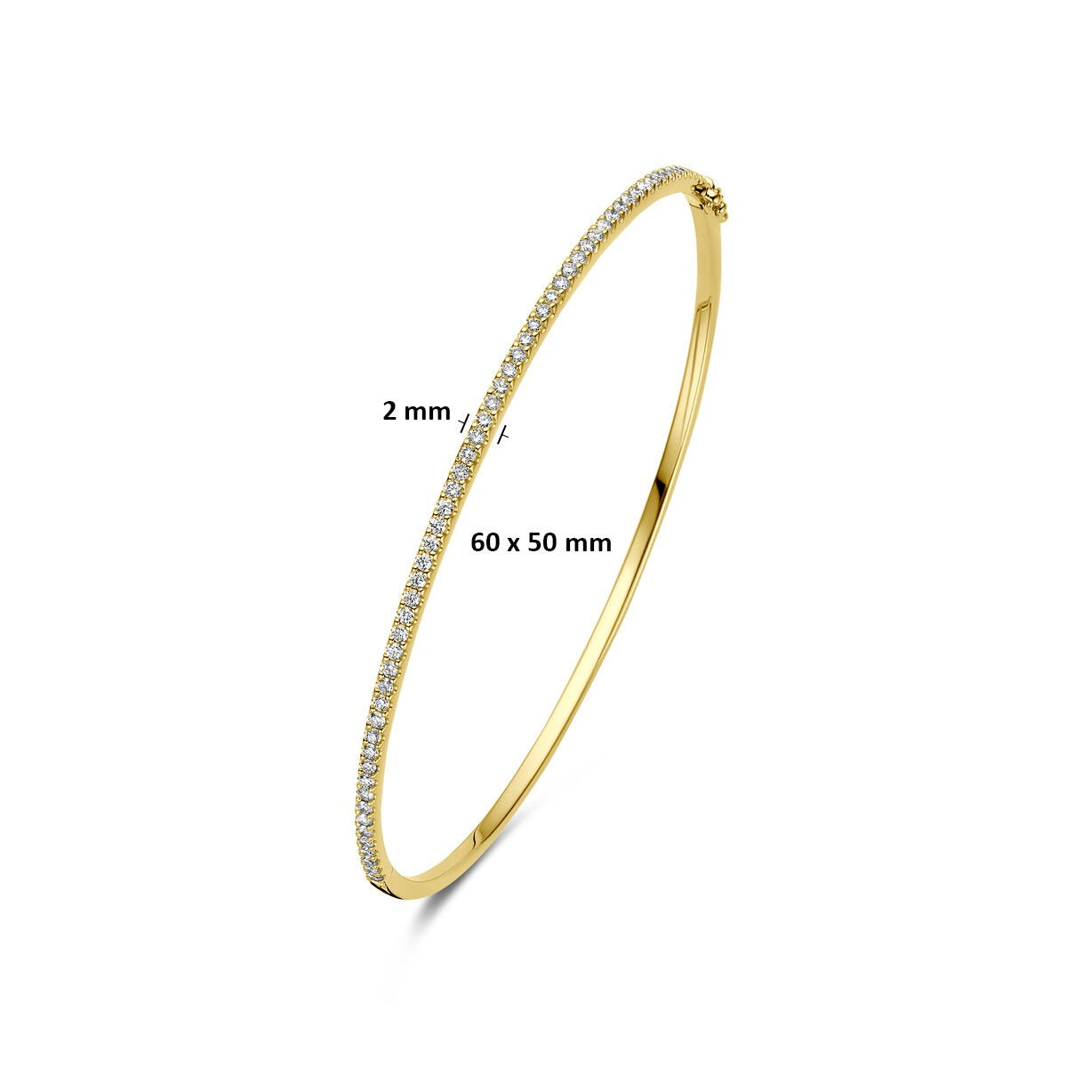 14k Gelbgold-Armreif mit Diamant