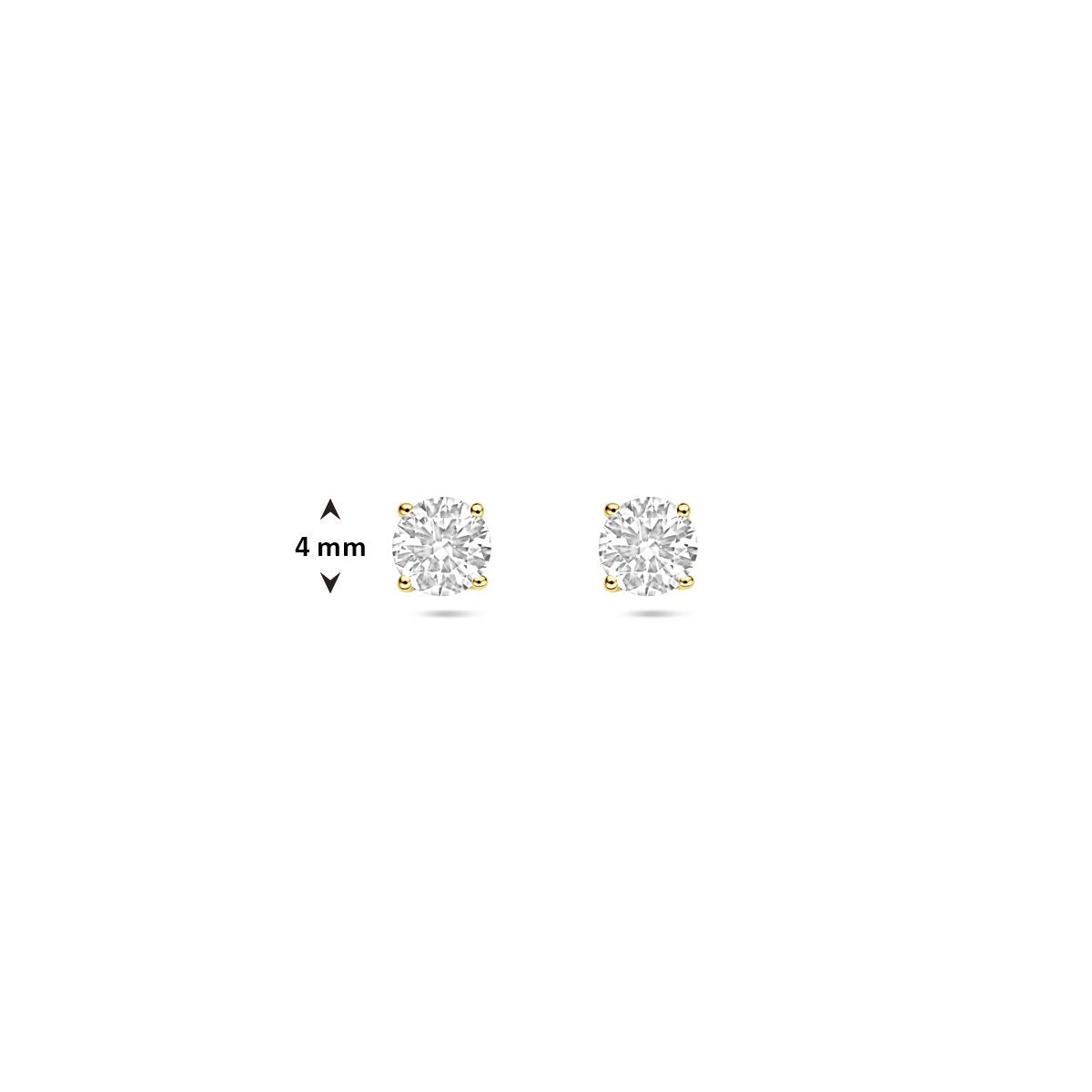 14 K Gelbgold-Ohrstecker mit 0,50 ct im Labor gezüchtetem Diamanten