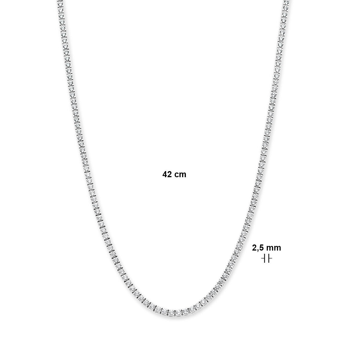 Halskette aus 14 Karat Weißgold mit Labordiamanten – 5,00 Karat