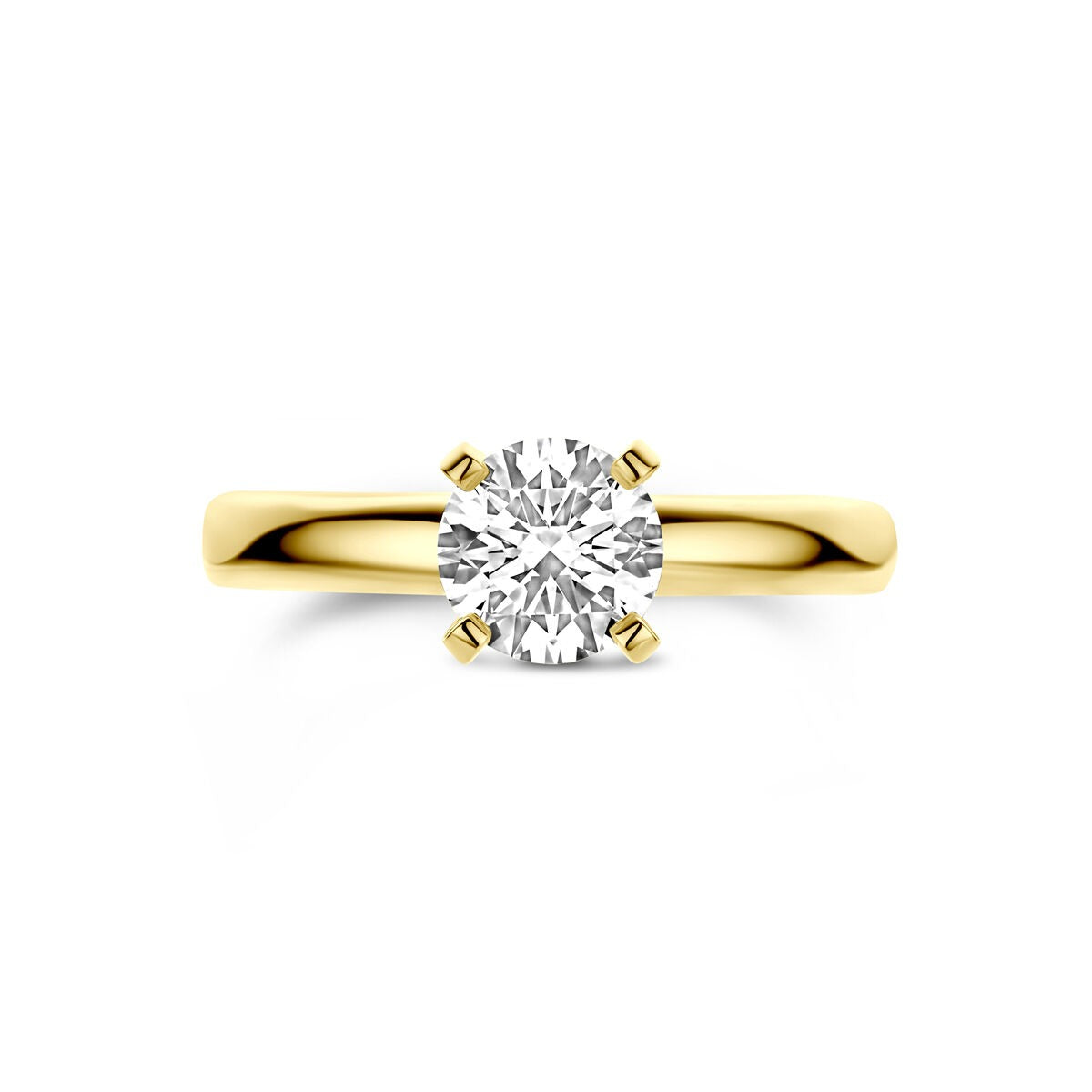 14k Gelbgoldring mit 1.00ct Labor-Diamant