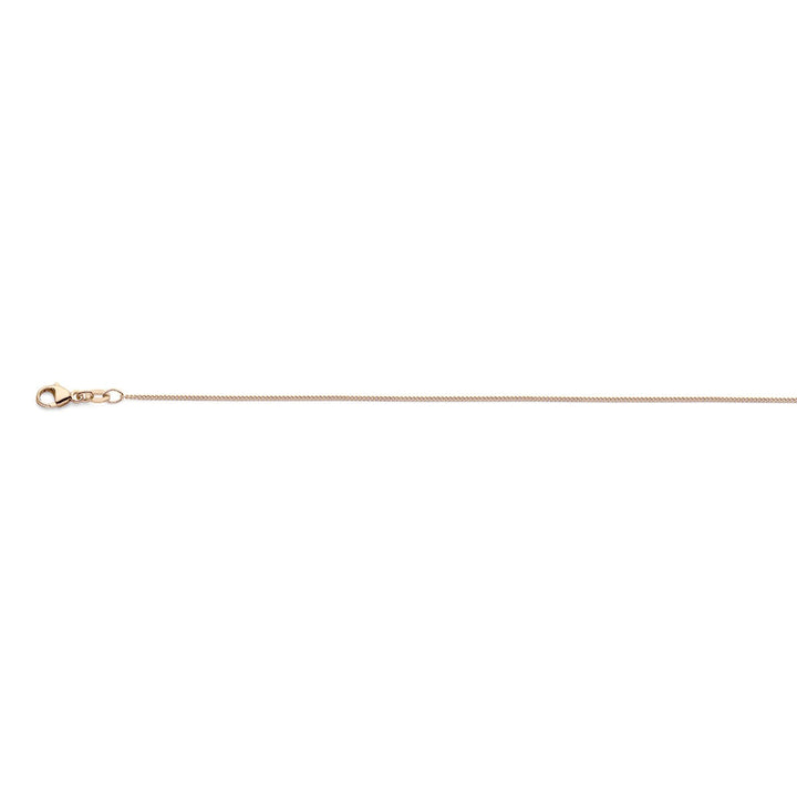 Halskette Gourmette 4-seitiger Schliff 1,0 mm 41 - 43 - 45 cm 18K Roségold