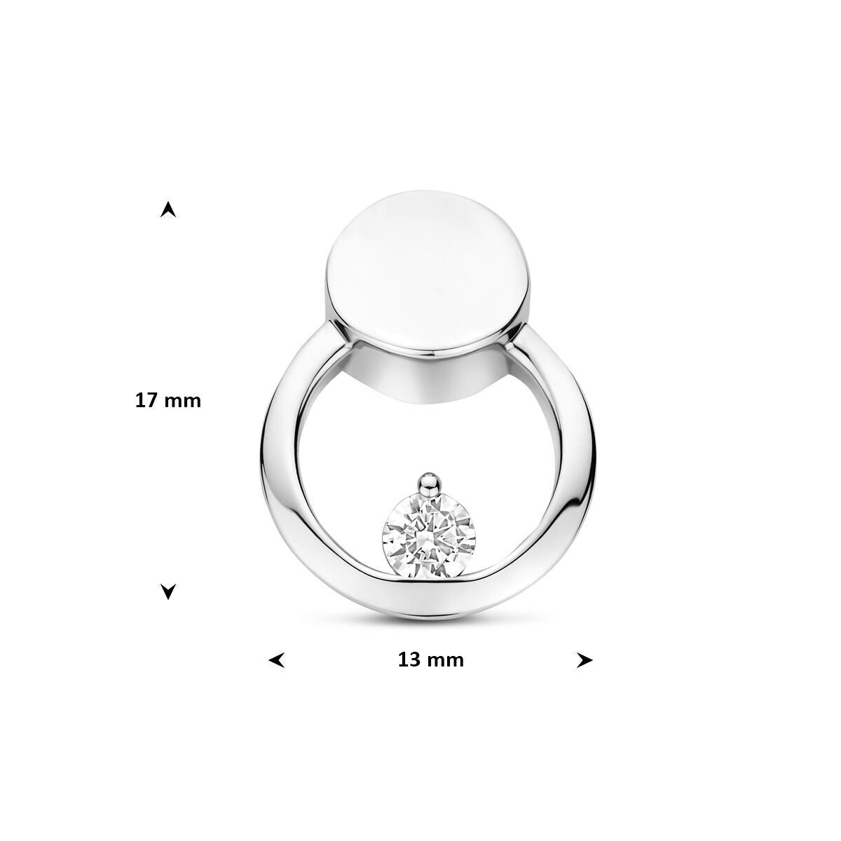 Anhänger aus Sterlingsilber mit Zirkonia – rhodiniert 925