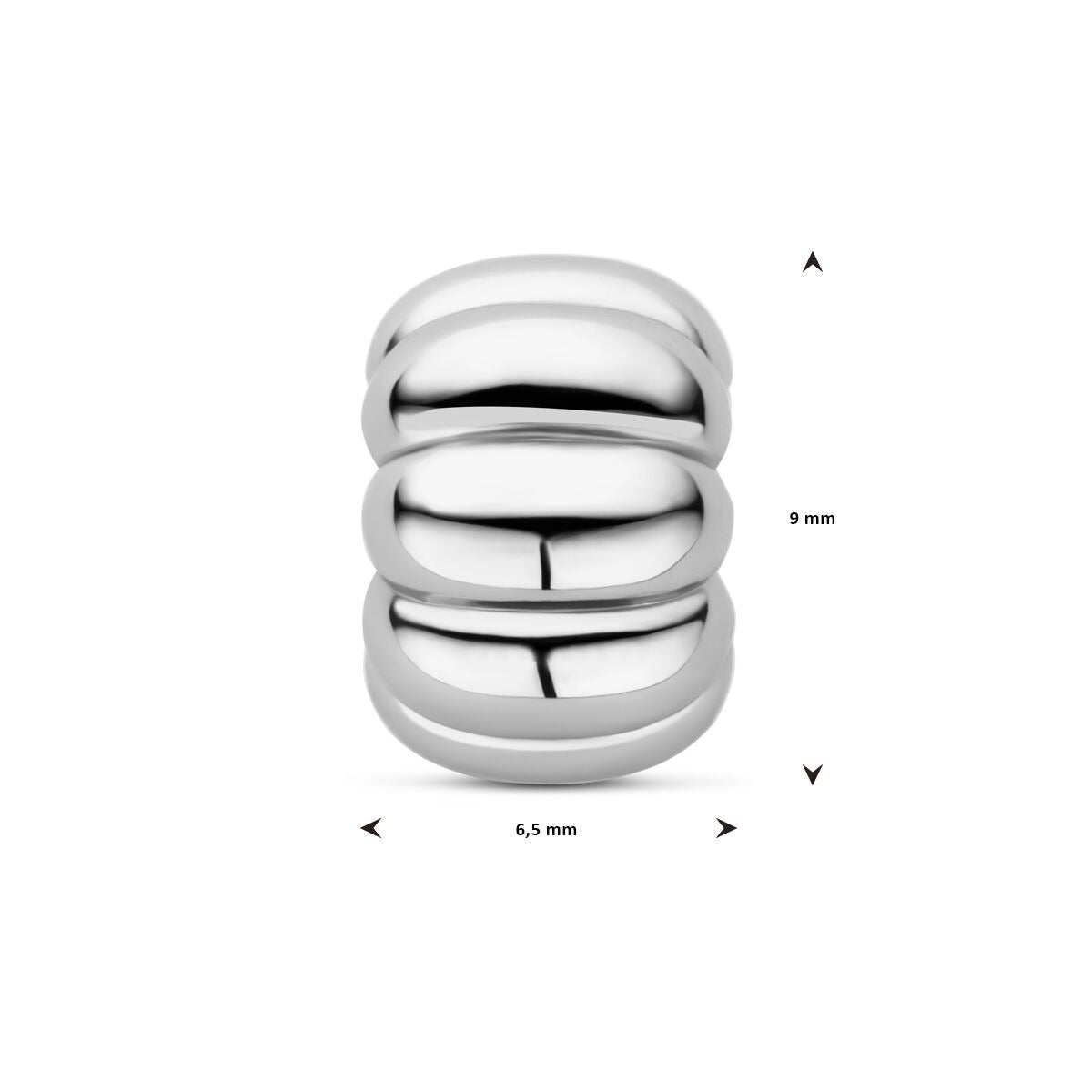 925 Rhodiniertes Silber Rondell