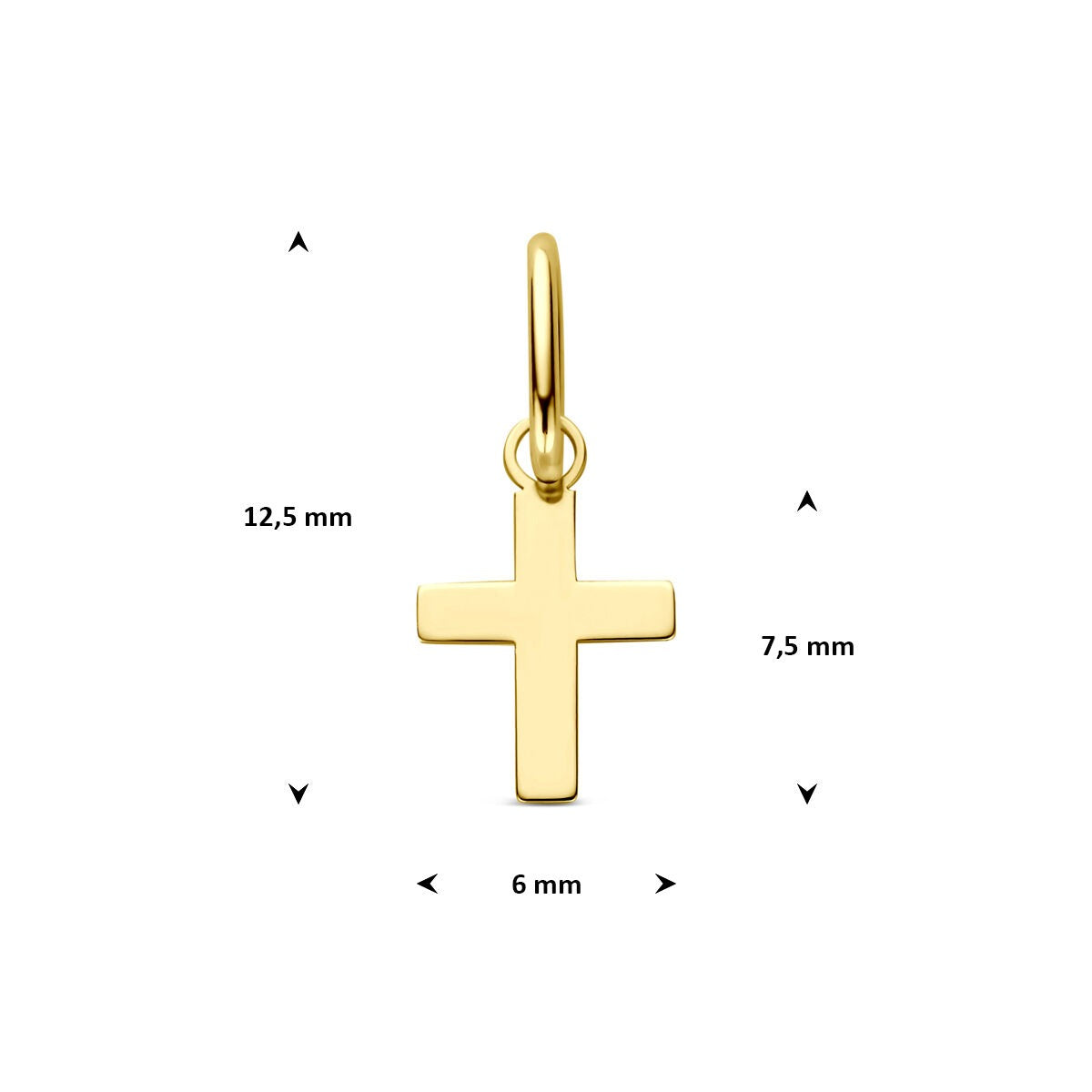 14k Gelbgold Kreuzanhänger