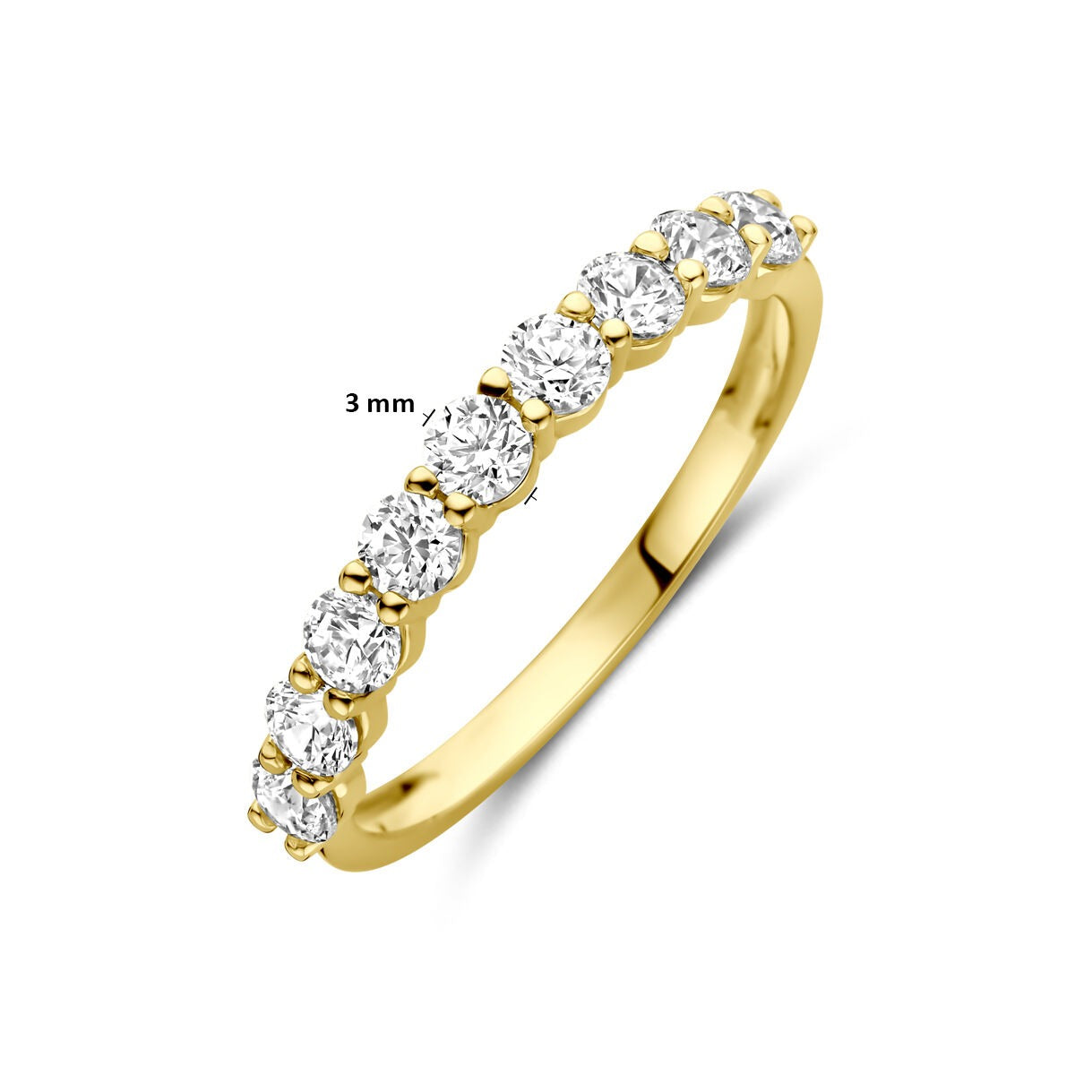 Goldring mit Zirkonia – 14k Gelbgold