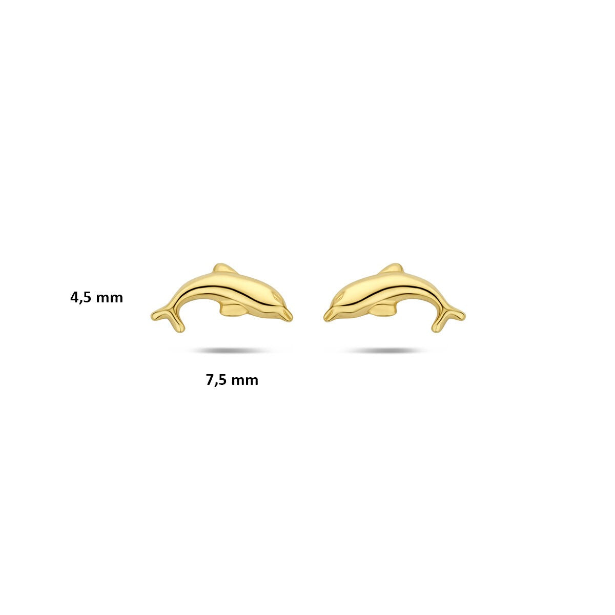 9 Karat Gelbgold Ohrstecker Delfin
