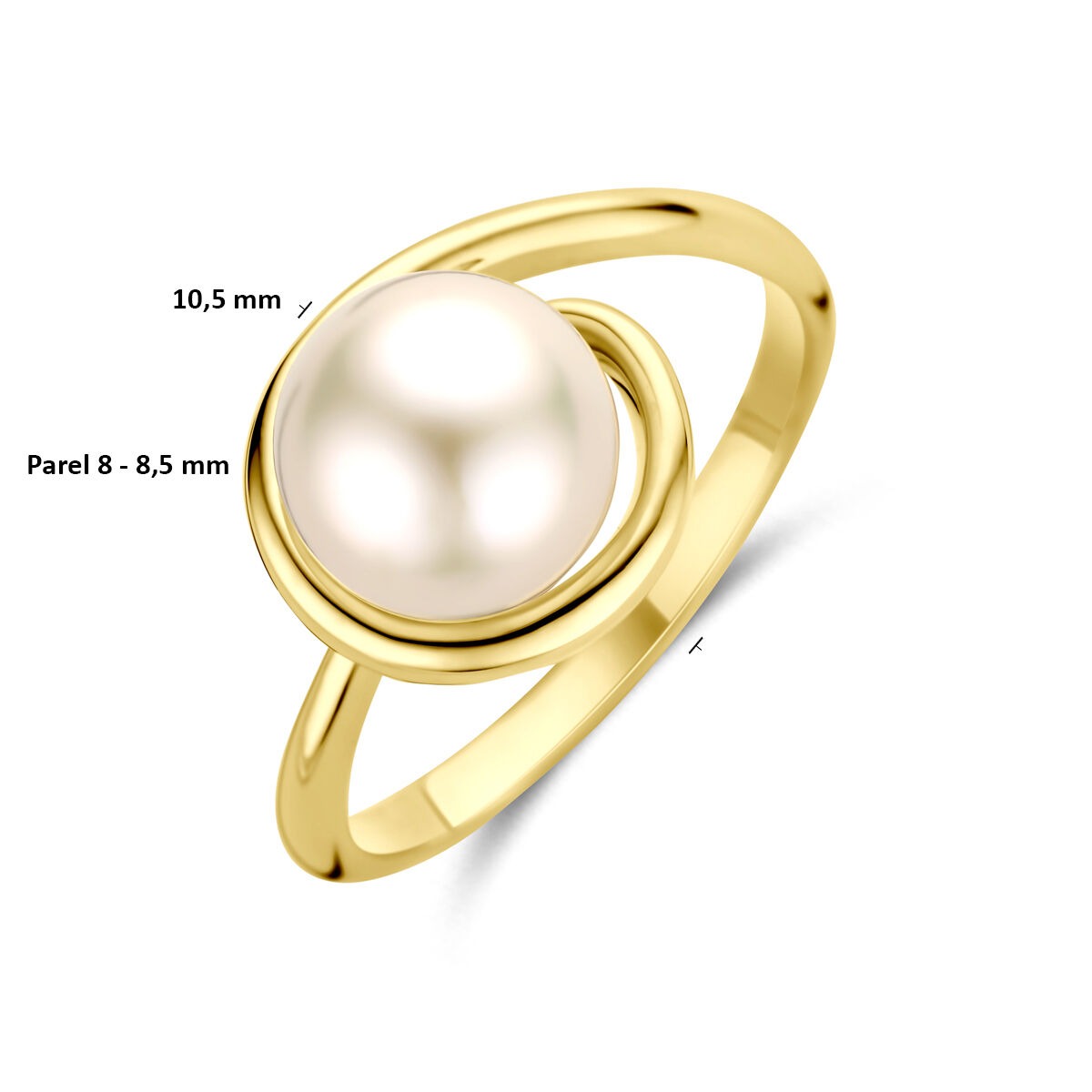 14 Karat Gelbgoldring mit Perle