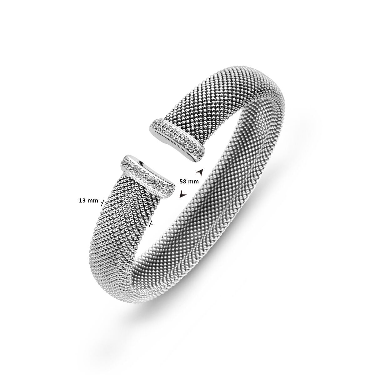 Silbernes Damenarmband – rhodiniertes Armband