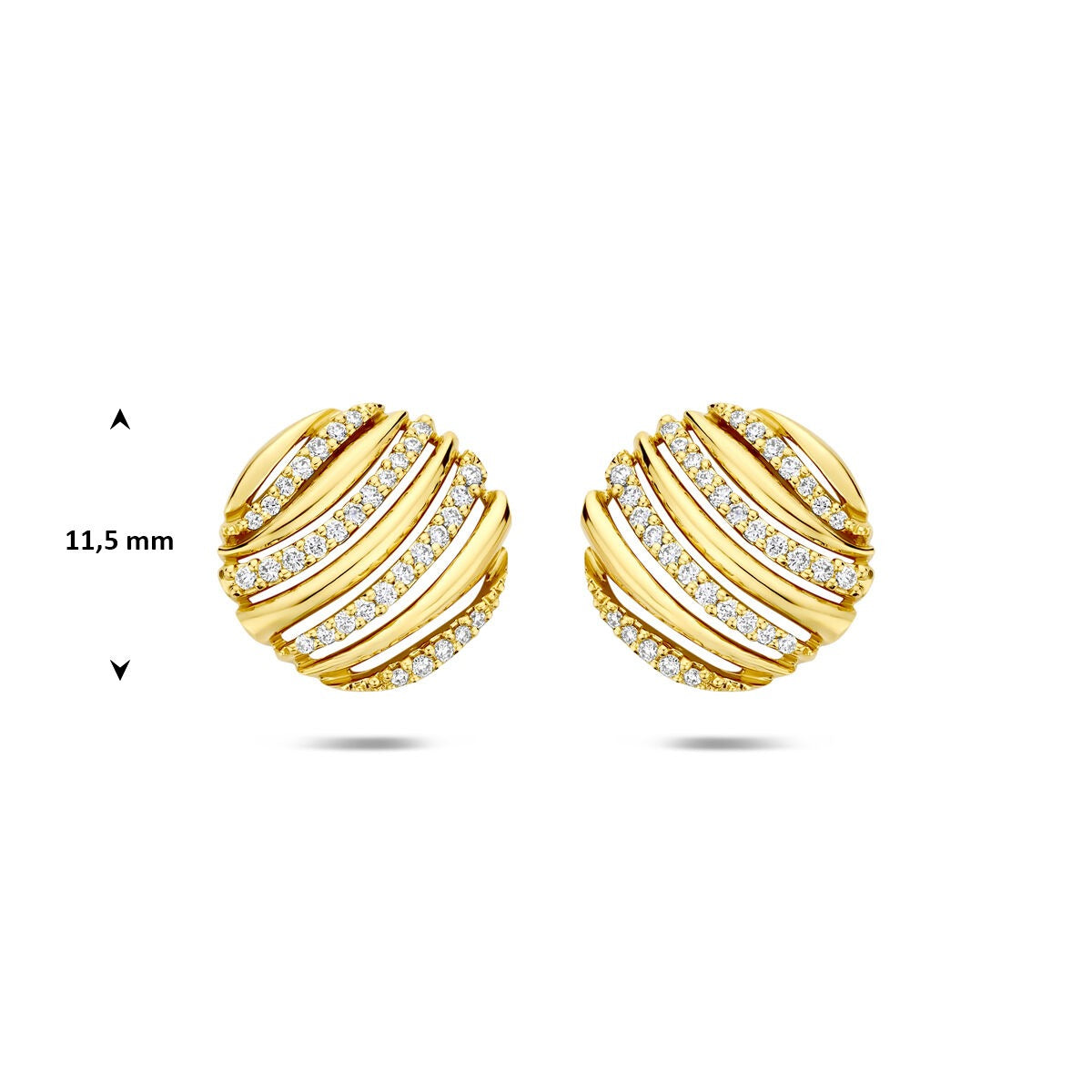 14K Gelbgoldohrstecker mit Diamant 0,20ct