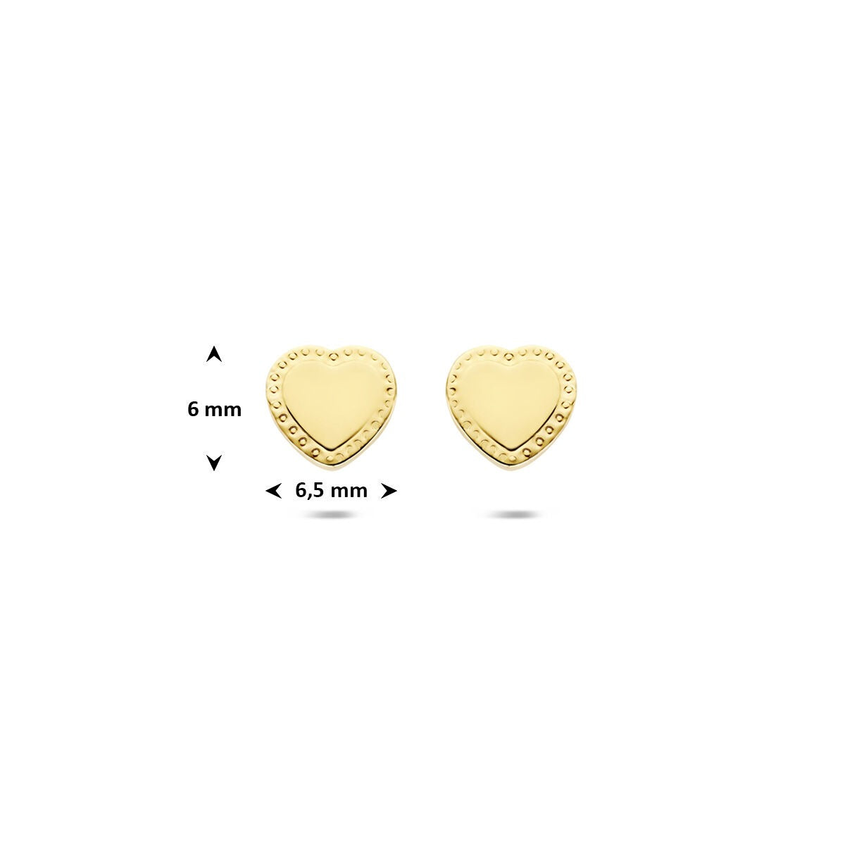 14k Gelbgold-Herzohrstecker – Zeitloses Liebessymbol in Miniaturform