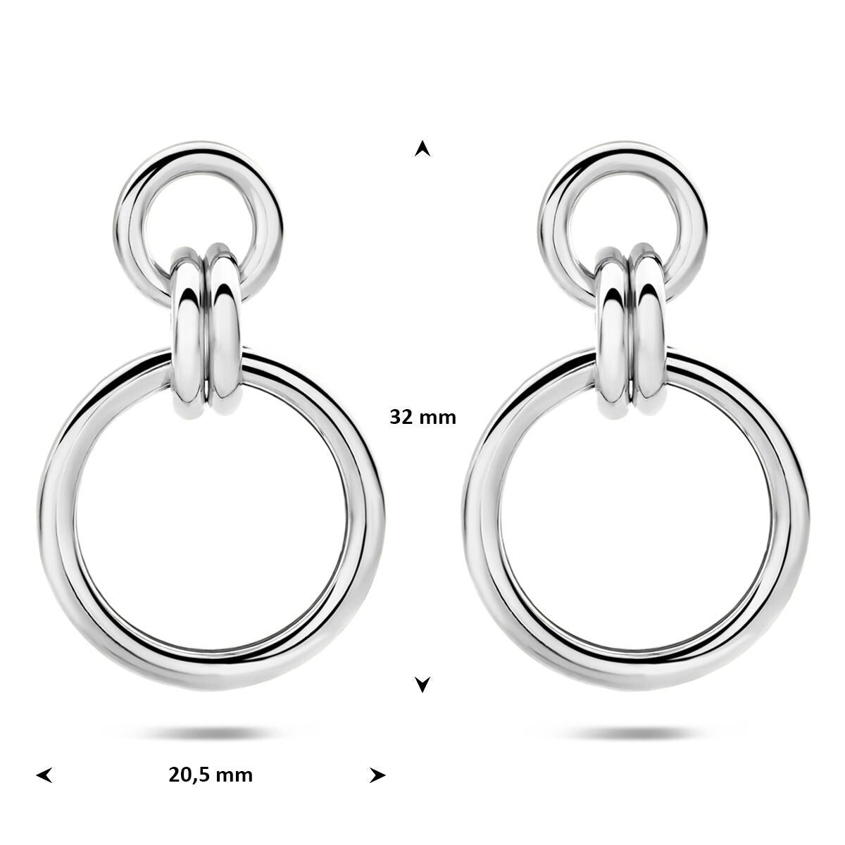 Rhodinierte Ohrhänger aus 925er Silber
